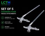 5x Expanding Foam Nozzle Applicator Tubes 19cm Replacement Spray Straws PU Foam