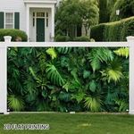 Tropical Jungle Leaves Garage Door Banner Fabric Holiday Party Backdrop XS