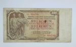 1953 States Bank of CZECHOSLOVAKIA - 100 Korun Banknote Serial No. 934798