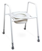 Raised Toilet Seat and Frame Lightweight Adjustable For Elderly Disabled