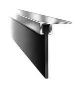 Rubber Strip Seal 55mm, 3 metre length in a 90 degree aluminium carrier