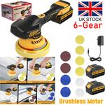 Cordless Rotary Car Polisher Buffer Sander Polishing Machine Kit 2x 2Ah Battery