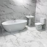 Alcora 1555mm Freestanding Bath Suite With Vercelli Toilet & Basin Xtreme Taps
