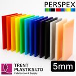 5mm Coloured Gloss Perspex Acrylic Sheet - Cut to Size Plastic Panel
