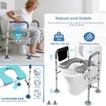 Raised Toilet Seat Frame Safety For Disable Elderly Support Mobility Adjustable