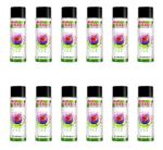 12 no Pro Range 500ml GLOSS BLACK Acrylic Quick Dry Aerosol Spray Paint