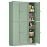 Kitchen Cupboard Tall Kitchen Cabinets with 6 Doors Pantry Cupboard 180x106x37cm