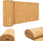 4M Heavy Duty Bamboo Fence Screening Outdoor Slat Garden Fencing Privacy Panel