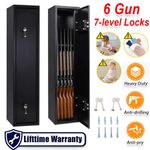 6 Gun Cabinet Safe Rifle Firearm BS7558/92 Police Approved Lockable Heavy Steel