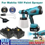 Cordless Paint Sprayer Wall Fence Spray Gun / Charger For Makita 18V Battery LXT