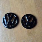 For VW Polo Mk5 6C 2PCS front and Rear Glossy Black Badges