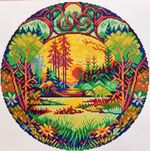 Sunrise - Unprinted 14 Count Cross Stitch Kit - Aida Size 35 x 35cm