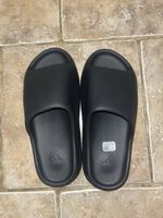 adidas Men’s Black Slider Sandals Slip On Logo UK 10 Rubber Upper