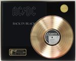 ACDC - Back In Black Gold LP Record Plaque Display