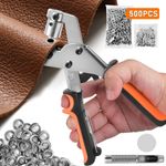 EYELET PLIERS HOLE PUNCH COMPLETE TOOL KIT SET WITH 500PCS 10MM EYELETS CRAFT.
