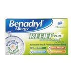 Benadryl Allergy Relief Plus Capsules x12 | Fast-Acting