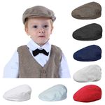 Baby Boys Hat Toddler Herringbone Flat Cap Kids Vintage Driver Hats Beret Hat
