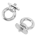 6 Pcs Track Mount Tie Down Eyelets Stainless Steel Eye Bolt Anchoring Kit Track