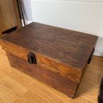 Vintage Wooden Military Tool Box Chest Trunk – Industrial Loft Storage, Mid-Cent