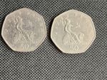 Rare 1997 and 1998 Queen Elizabeth II 50p coins