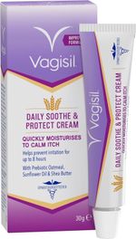 Vagisil Daily Soothe and Protect Cream For Women, Sensitive Skin With Natural