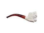 Vintage Carved Meerschaum Smoking Pipe Ram Sheep Head