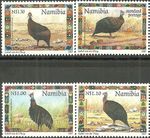 Namibia - Christmas helmet guinea fowl set mint 1997 Mi. 871-874
