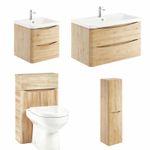 Davos Oak Wall Hung Vanity 500 600 800 mm WC & Tall Unit – Sognare Bella