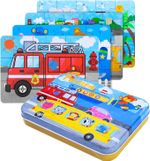BBLIKE Puzzles Jigsaws for 2 3 4 Year Old - Pack of 4 Puzzles Toy in a Box for 