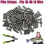 Fishing Crimps for Dead Bait Rigs Making - 8 mm Long - Fits 10 - 40 LB Wire UK
