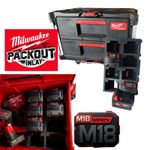 Milwaukee PACKOUT 2 Drawer Insert 8x M18 5.0Ah Battery Holder