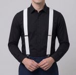 Adjustable Y Back Suspenders Mens Womens Unisex Trouser Elastic Clip On Braces