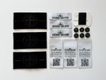 3x Black Stone Island Badge with Buttons, Tags & Thread Logo Patch Replacement
