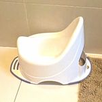 White Oval Toilet Training Seat, Anti-Slip Base, Modern Bathroom Style