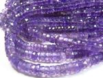 New Natural Pink Amethyst Gemstone Heishi Wheel Shape Faceted Beads 16" Inch 7mm