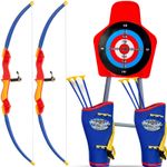 2 Pack Set Bow and Arrow for Kids LED Lights Archery 6 Suction Cups Quiver Toys
