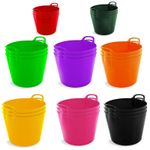 3 x 42 Litre Large Flexi Tub Home Garden Flexible Storage Colour Bucket Basket