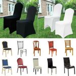 50/100PCS Simply Chair Cover Spandex Stretch Wedding Party Banquet Reception