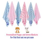 Personalised Pet Blankets Comforters Ideal For New Puppy or Kitten Ideal Gift