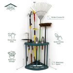 Garden Corner Tool Storage Caddy Shed Equipment Holder Stand Organizer Weed Rack