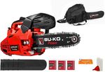 26cc Petrol Chainsaw Lightweight 2.5kg with 10" Bar 3 Chains & Cover Bag