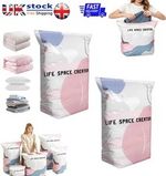 6X No‑pump Vacuum Storage Bags -Press&Seal,Reusable Space Saving Compression Bag