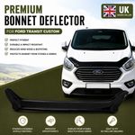 Ford Transit Custom 2018-2023 Bonnet Wind Guard Stone Deflector Protector Black