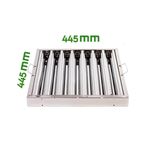Stainless Steel Canopy Grease Baffle Filter Kitchen Extraction Hood 445x445mm