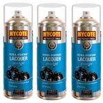 Hycote Clear Fast Drying Petrol Resistant Spray Lacquer 400ml *3