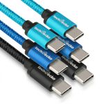 USB C to USB C Ultra Fast Charger Cable Type-C Braided Lead 0.2m 0.5m 1m 2m 3m