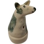 Vintage Ceramic Dog Whistle Collectable Figurine Hand Painted Unique Design