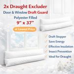 Draught Excluder Draft Stopper Door Sausage Door Cushion Pack of 2 Size 9''x37''