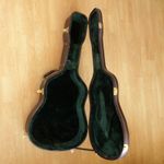 Vintage Hardshell Dreadnought Acoustic Guitar Case - Green Plush Interior