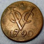 Large 2 Penny Certificate of Authenticity 1790 New York Penny VOC Dutch Colonial